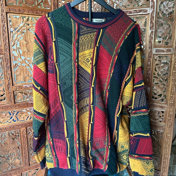 Le Tigre Other - Vintage 90’s Le Tigre Multicolor Crewneck Sweater size XL